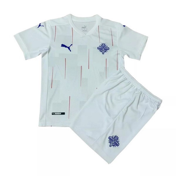 Camiseta Islandia 2nd Niño 2020 Blanco